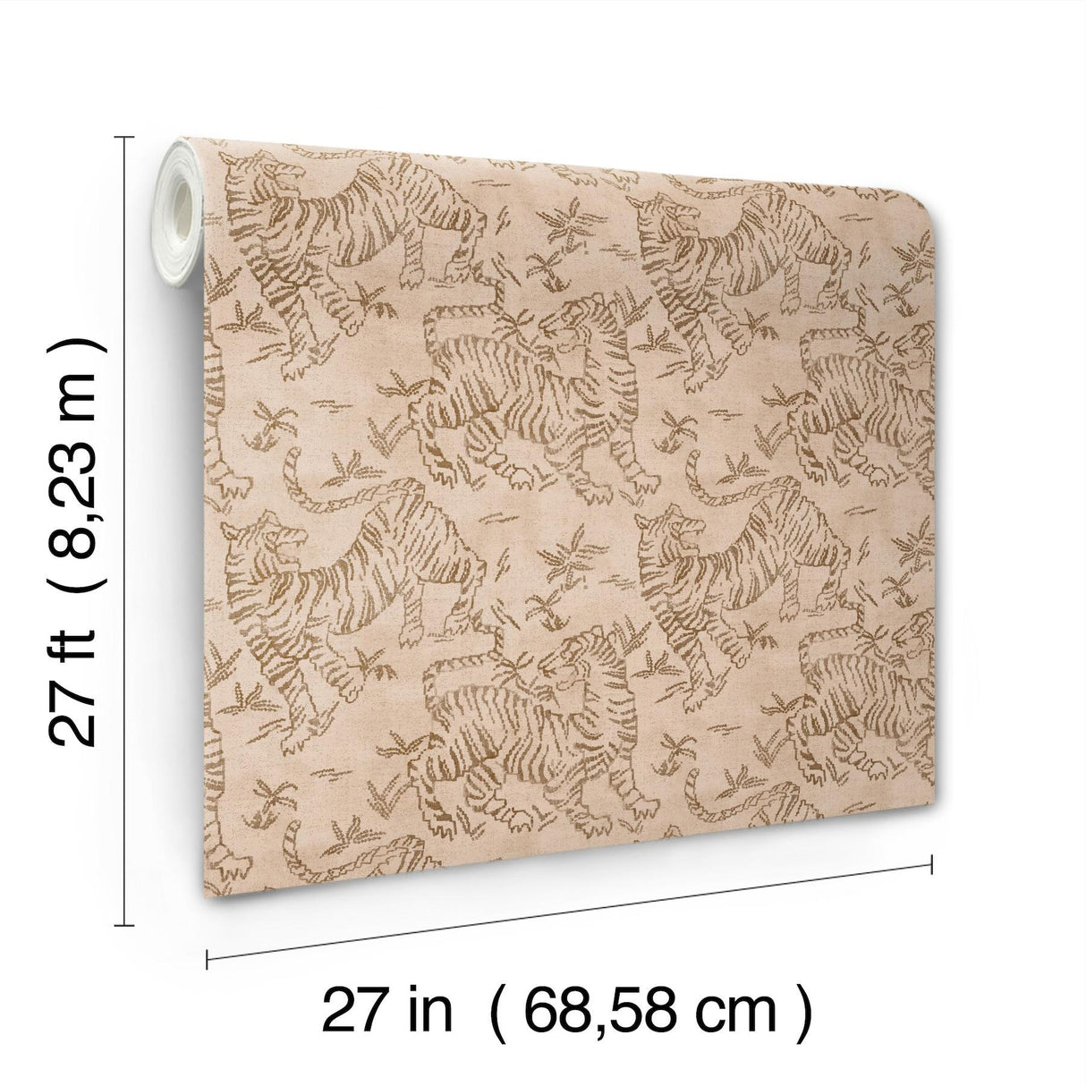 Lemieux et Cie Orly Tigers Blush Pink Wallpaper