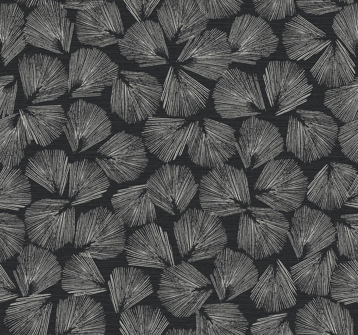 Lemieux et Cie Elora Leaf Black Black Wallpaper