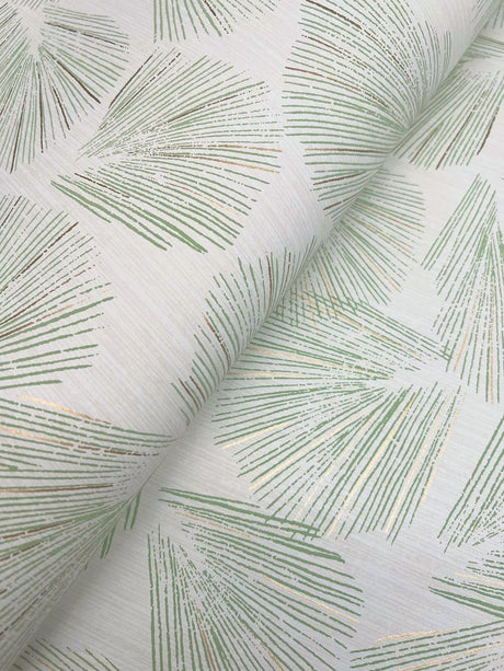 Lemieux et Cie Elora Leaf Green Green Wallpaper