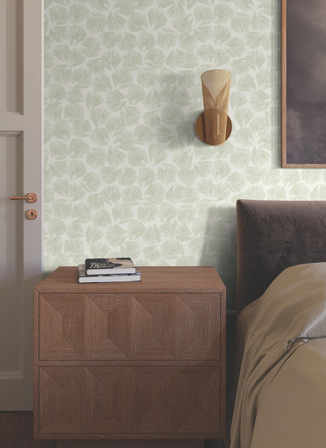 Lemieux et Cie Elora Leaf Green Green Wallpaper