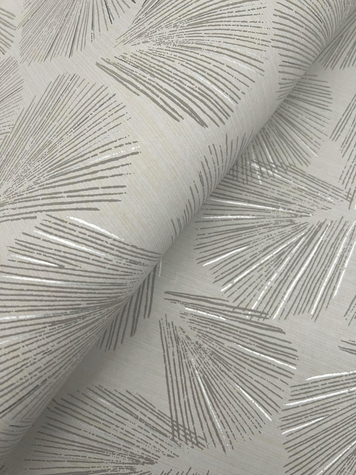 Lemieux et Cie Elora Leaf Taupe Brown Wallpaper