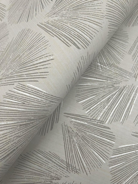 Lemieux et Cie Elora Leaf Taupe Brown Wallpaper