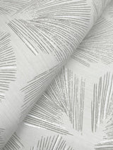 Lemieux et Cie Elora Leaf Grey Grey Wallpaper