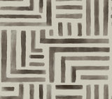 Lemieux et Cie Painterly Labyrinth Warm Neutral Brown Wallpaper