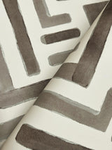 Lemieux et Cie Painterly Labyrinth Warm Neutral Brown Wallpaper