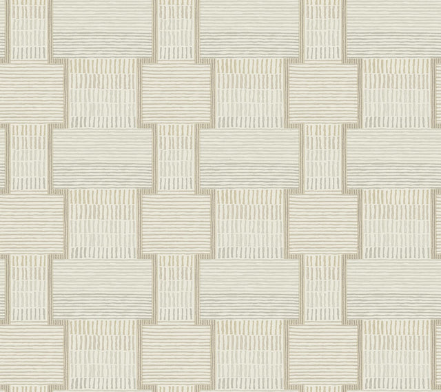 Lemieux et Cie La Broderie Beige Beige Wallpaper