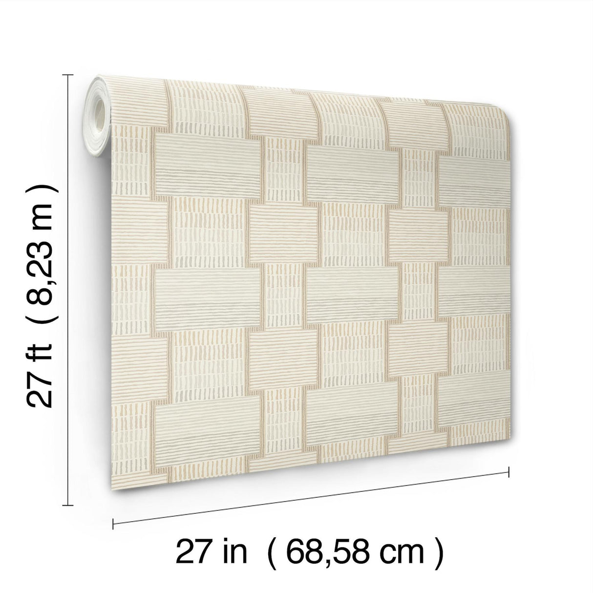 Lemieux et Cie La Broderie Beige Beige Wallpaper