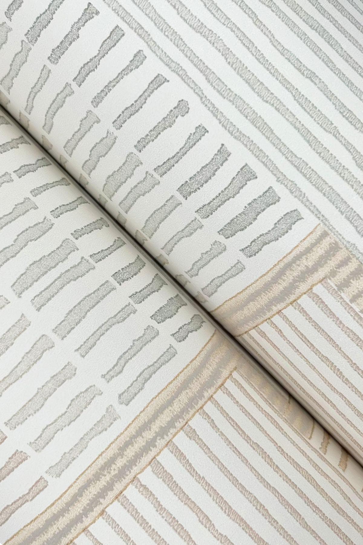 Lemieux et Cie La Broderie Beige Beige Wallpaper