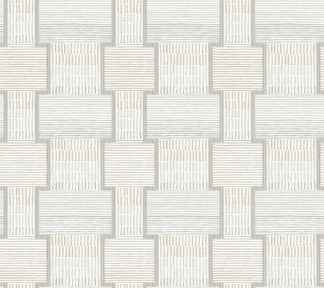 Lemieux et Cie La Broderie Grey Grey Wallpaper