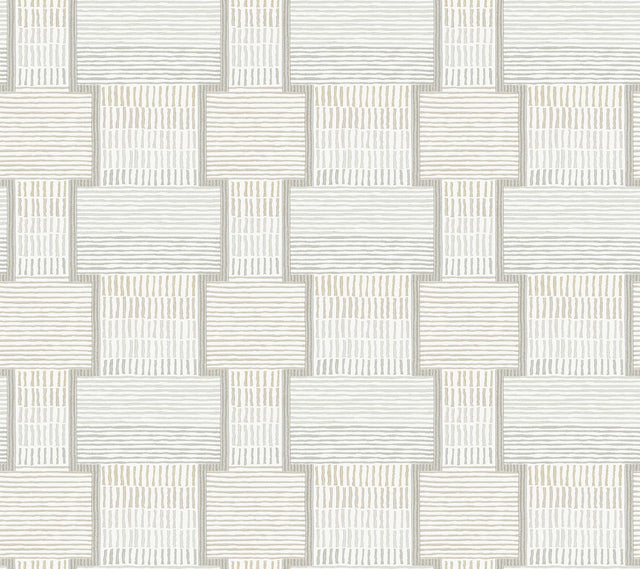 Lemieux et Cie La Broderie Grey Grey Wallpaper