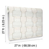 Lemieux et Cie La Broderie Grey Grey Wallpaper