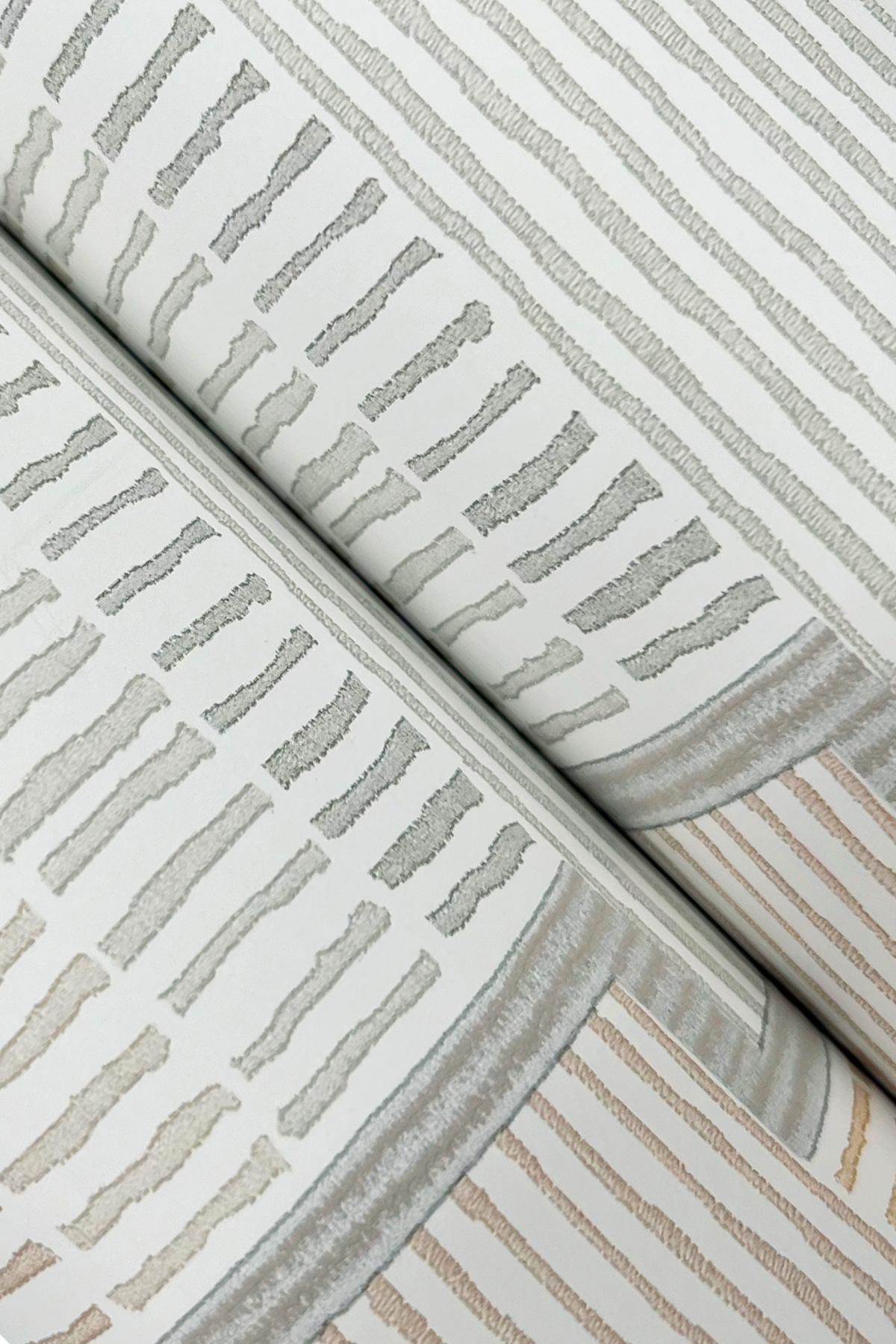 Lemieux et Cie La Broderie Grey Grey Wallpaper