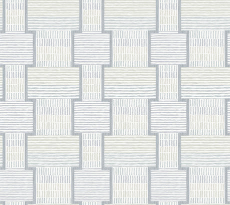 Lemieux et Cie La Broderie Sky Blue Blue Wallpaper