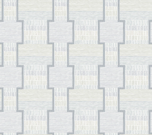 Lemieux et Cie La Broderie Sky Blue Blue Wallpaper