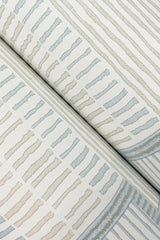 Lemieux et Cie La Broderie Sky Blue Blue Wallpaper