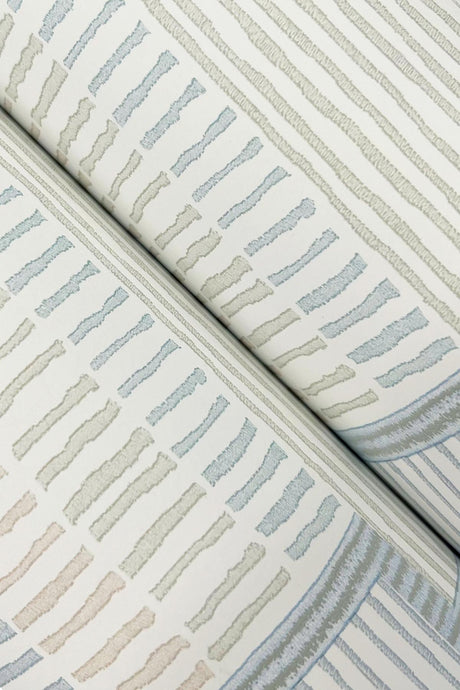 Lemieux et Cie La Broderie Sky Blue Blue Wallpaper