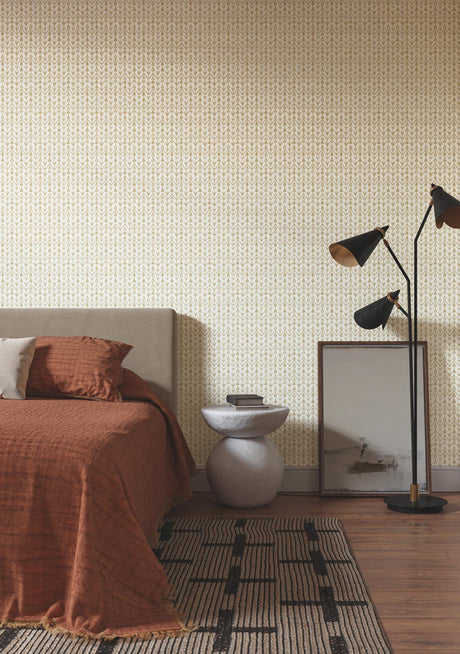 Lemieux et Cie Martigue Stripe Ochre Yellow Wallpaper