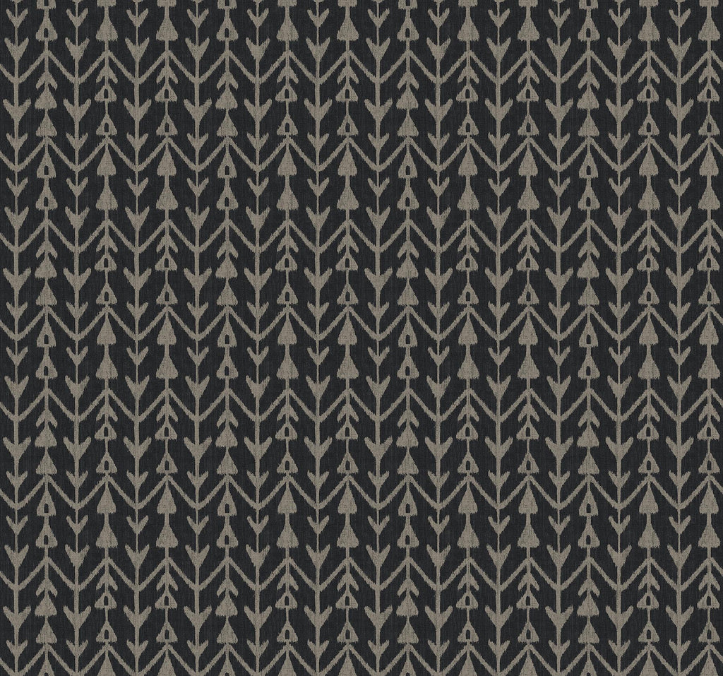 Lemieux et Cie Martigue Stripe Black Black Wallpaper