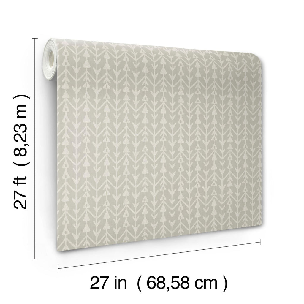 Lemieux et Cie Martigue Stripe Grey Grey Wallpaper