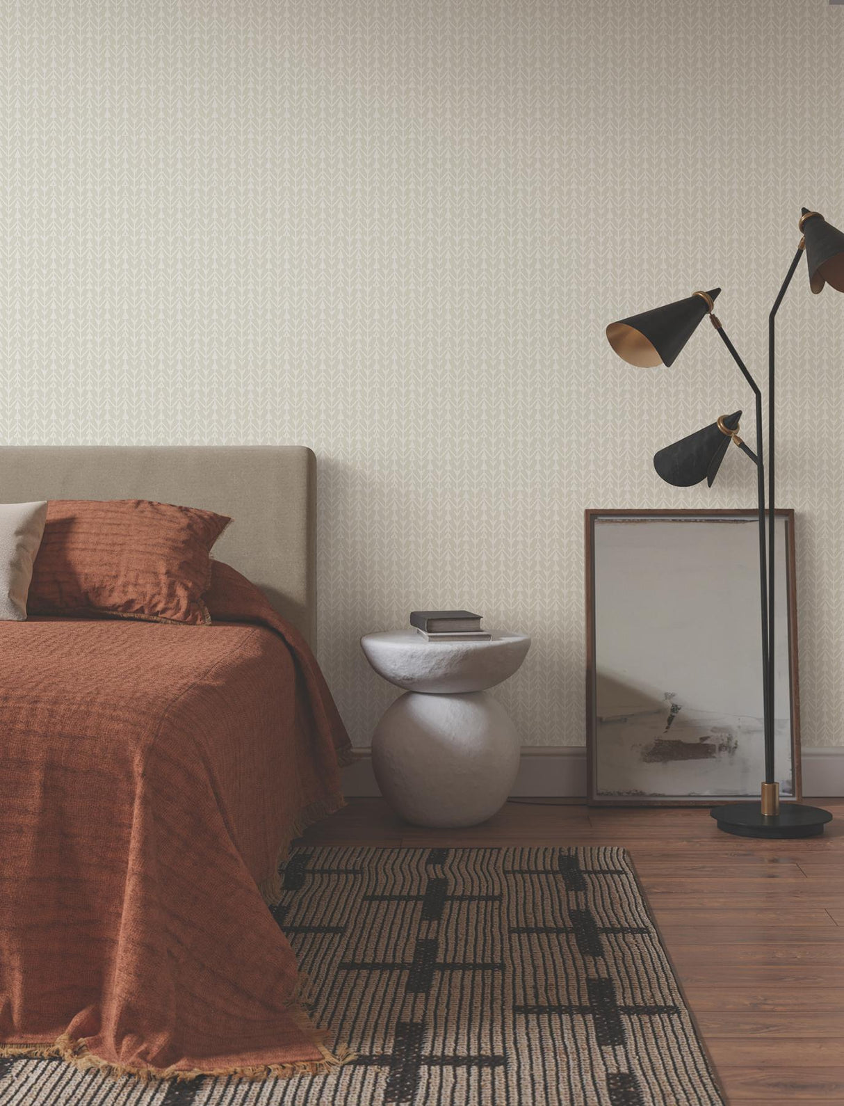 Lemieux et Cie Martigue Stripe Beige Beige Wallpaper