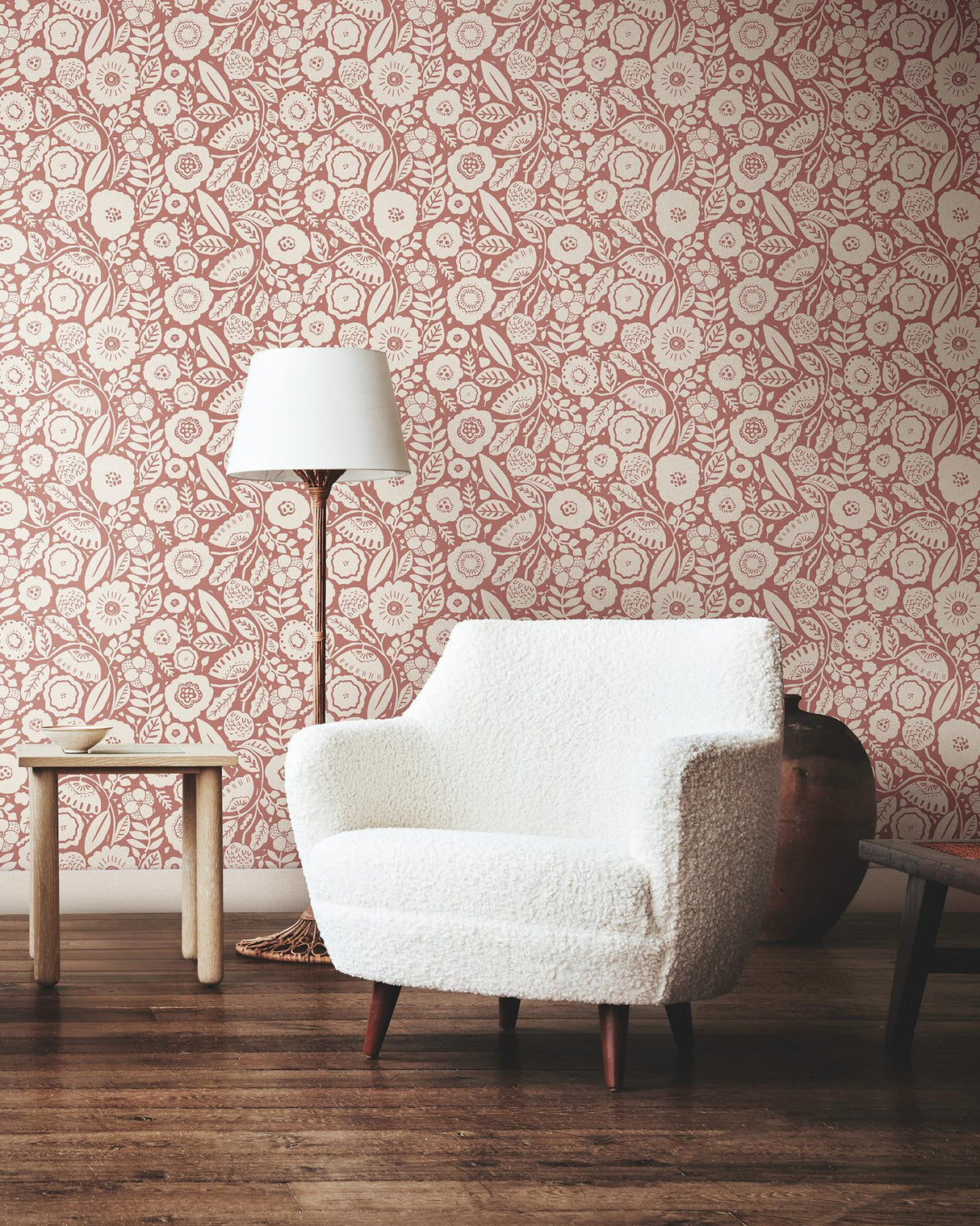 Lemieux et Cie Camille Blossom Vintage Rose Pink Wallpaper