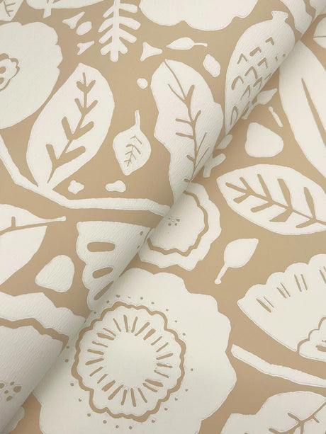 Lemieux et Cie Camille Blossom Ochre Yellow Wallpaper