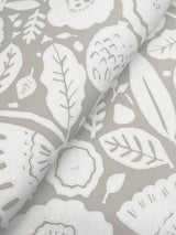Lemieux et Cie Camille Blossom Grey Grey Wallpaper