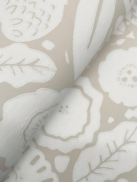 Lemieux et Cie Camille Blossom Linen Beige Wallpaper