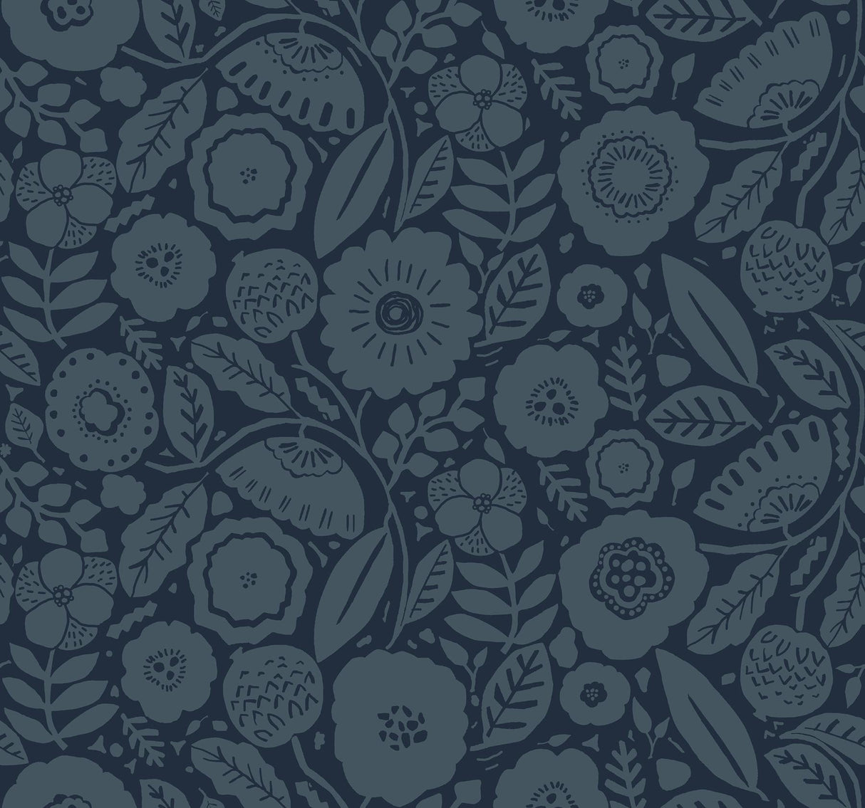 Lemieux et Cie Camille Blossom Indigo Blue Wallpaper
