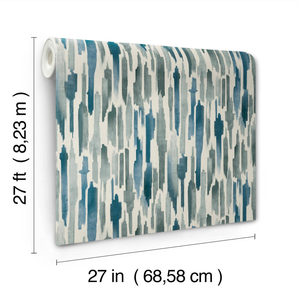 Lemieux et Cie Pluie Ocean Blue Wallpaper