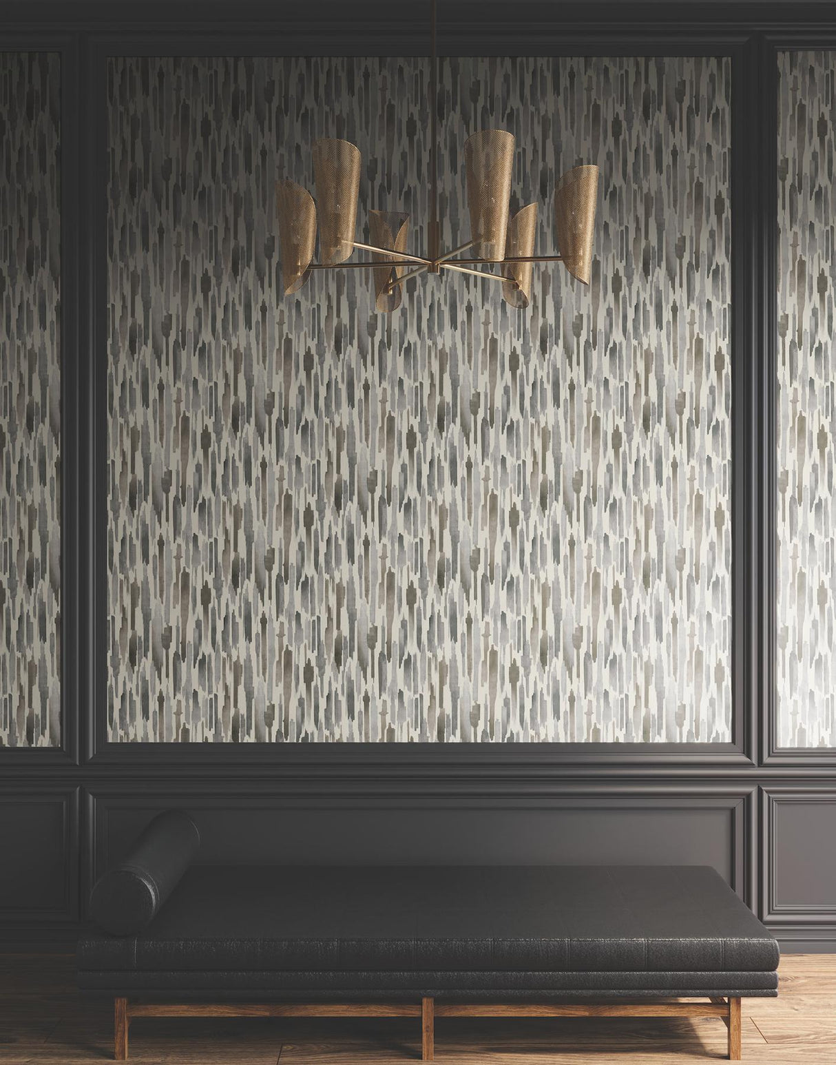 Lemieux et Cie Pluie Charcoal Grey Wallpaper