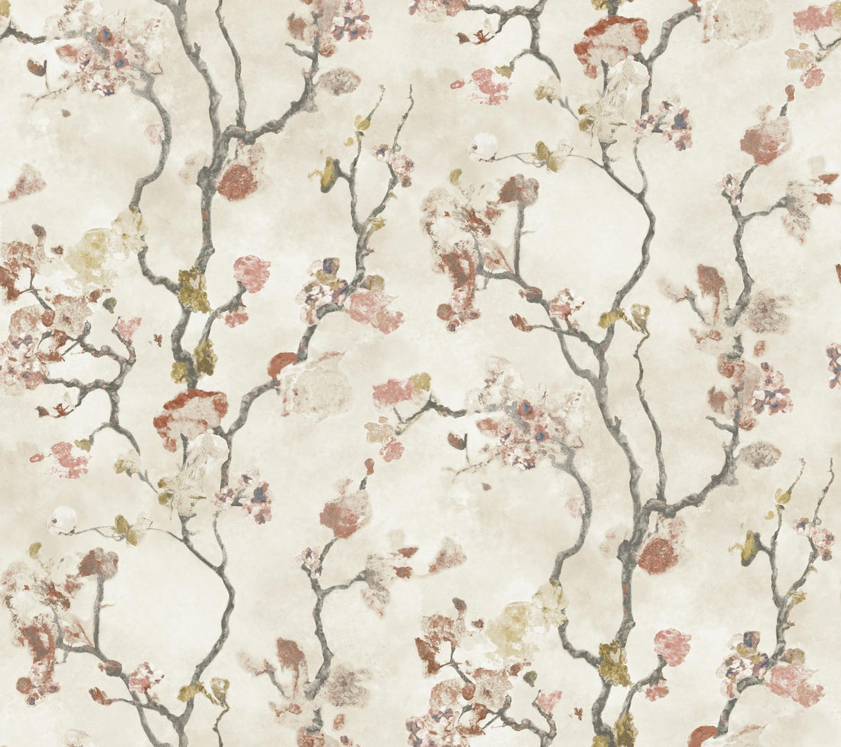 Lemieux et Cie Avril Chinoiserie Coral Orange Wallpaper