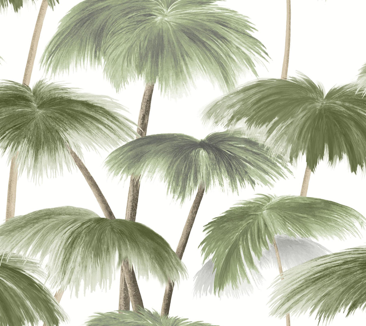 Lemieux et Cie Plein Air Palms Green Green Wallpaper