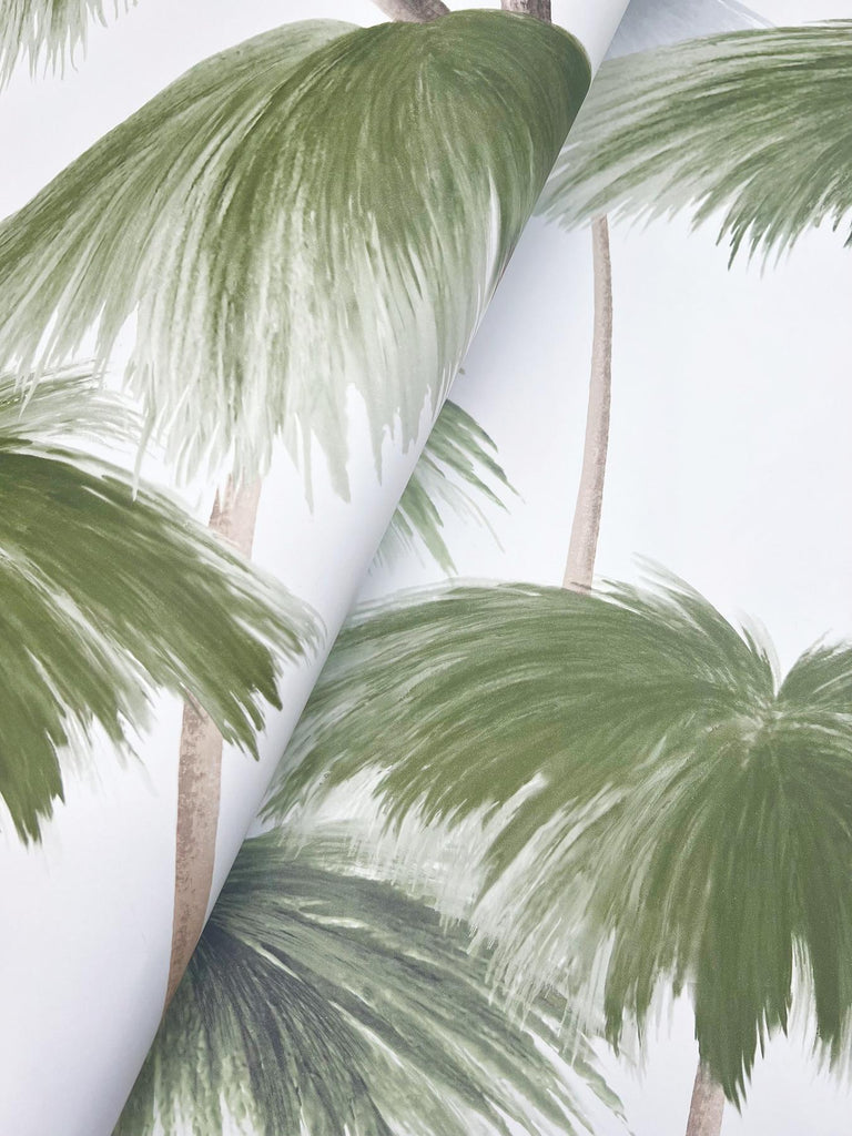 Lemieux et Cie Plein Air Palms Green Green Wallpaper
