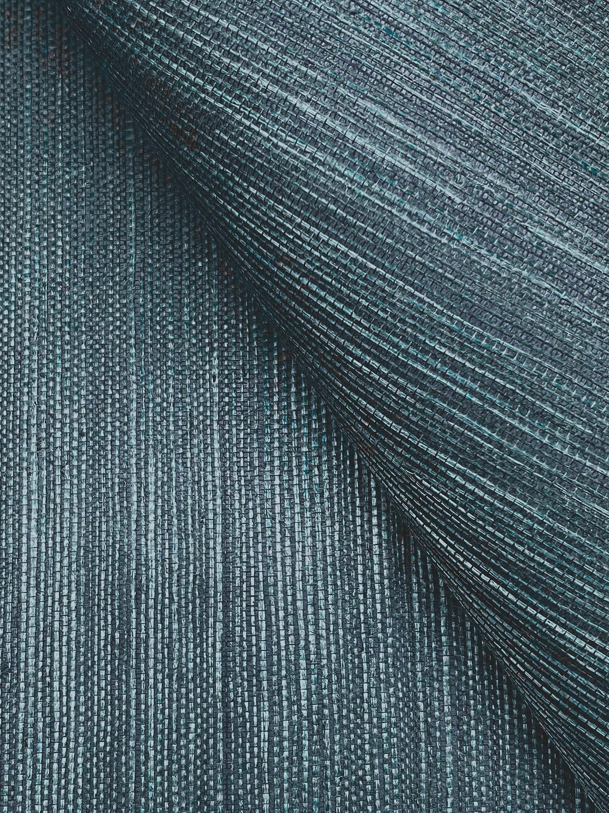 Ronald Redding Maguey Sisal Dark Teal Blue Wallpaper