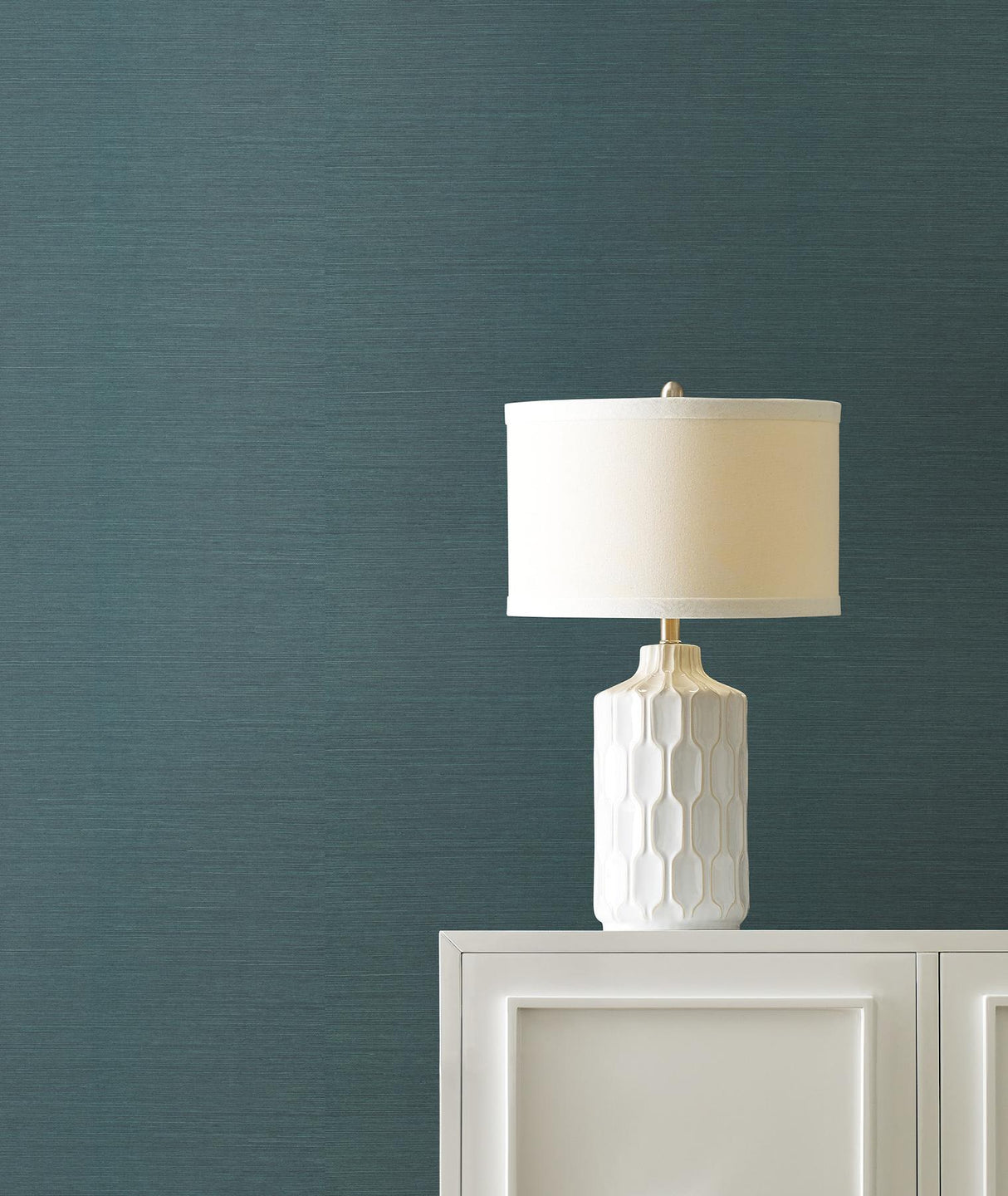 Ronald Redding Maguey Sisal Dark Teal Blue Wallpaper