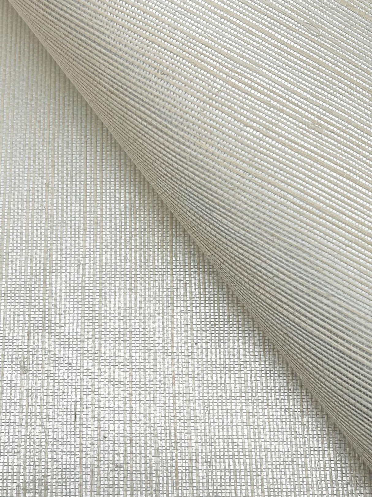 Ronald Redding Maguey Sisal Silver Silver Wallpaper