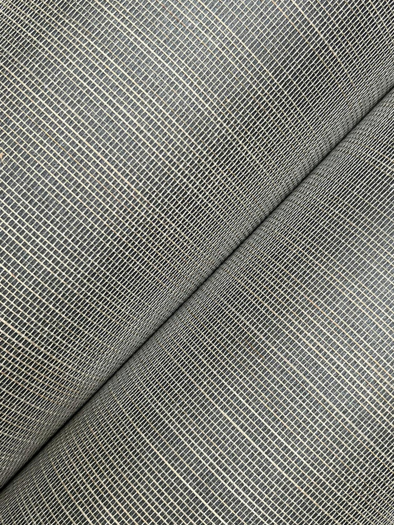 Ronald Redding Abaca Weave Charcoal Grey Wallpaper