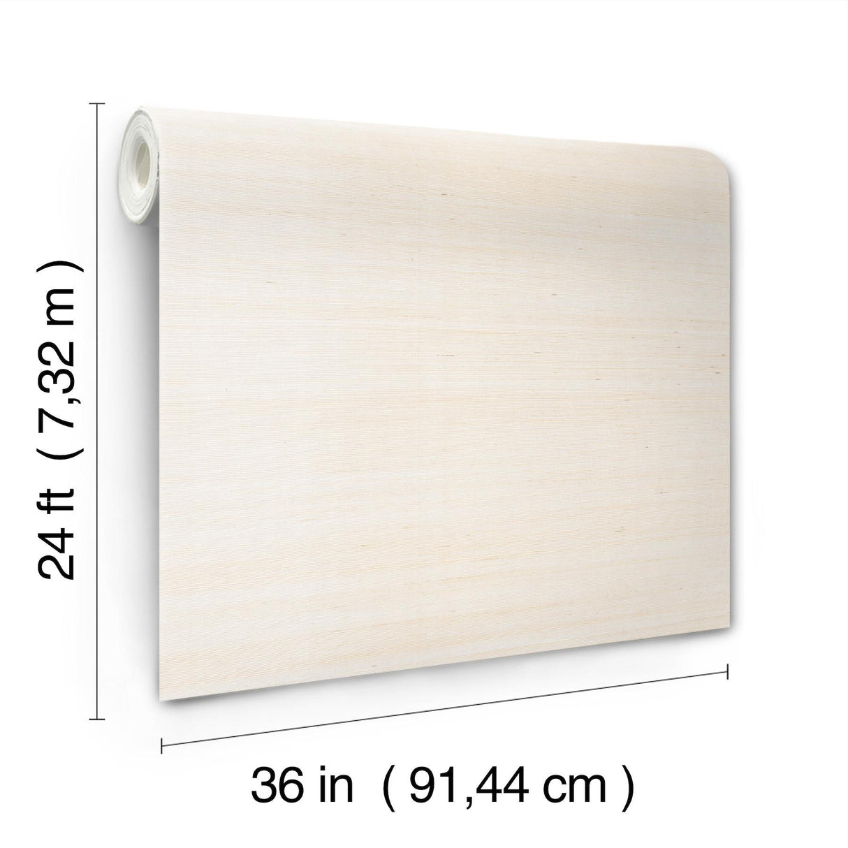 Ronald Redding Maguey Sisal Cream Cream Wallpaper