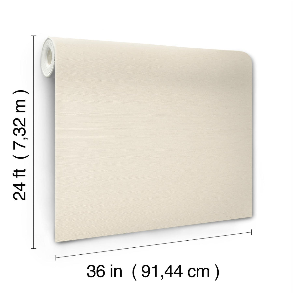 Ronald Redding Maguey Sisal Porcelain White Wallpaper