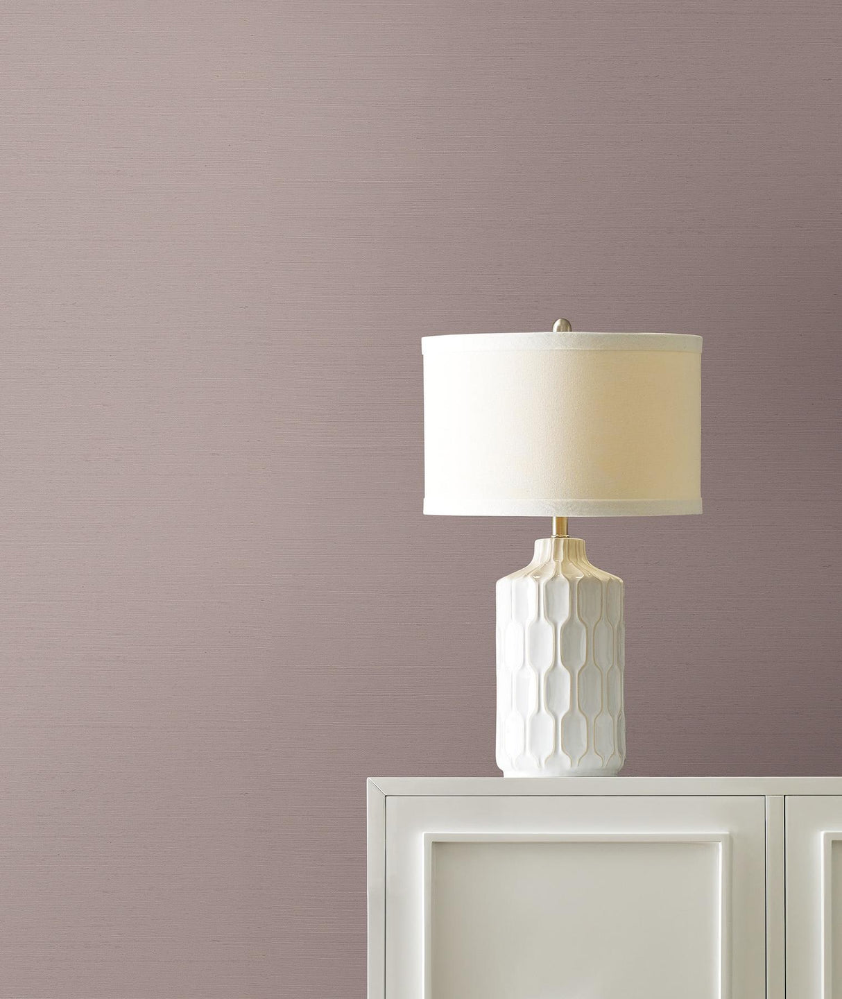 Ronald Redding Maguey Sisal Mauve Purple Wallpaper