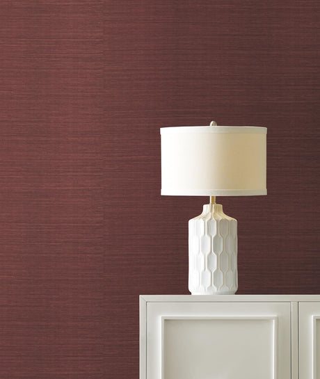 Ronald Redding Maguey Sisal Mulberry Red Wallpaper