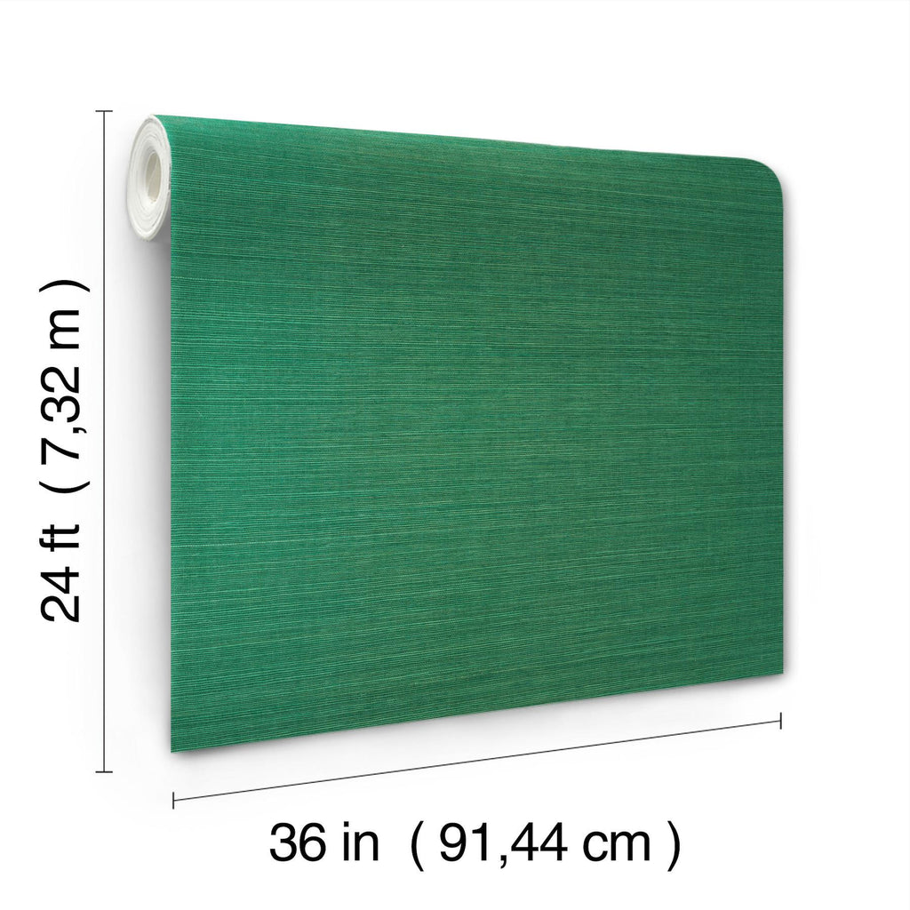 Ronald Redding Maguey Sisal Jade Green Wallpaper