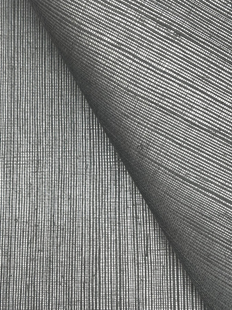 Ronald Redding Maguey Sisal Graphite Grey Wallpaper