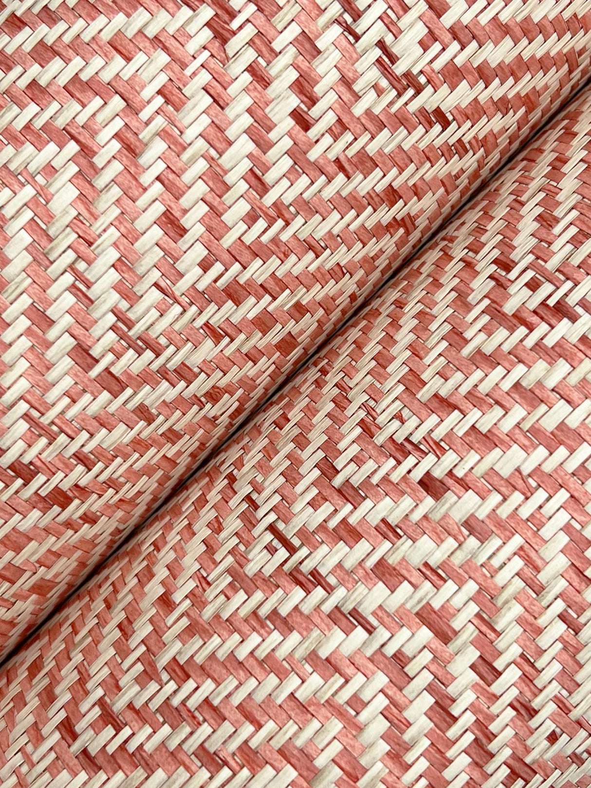 Ronald Redding Tailored Weave Red Red Wallpaper