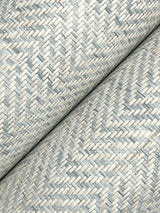 Ronald Redding Tailored Weave Sea Glass Blue Wallpaper
