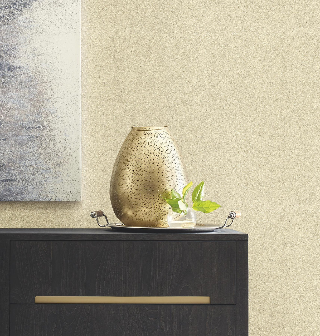 Ronald Redding Terra Mica Oyster Beige Wallpaper