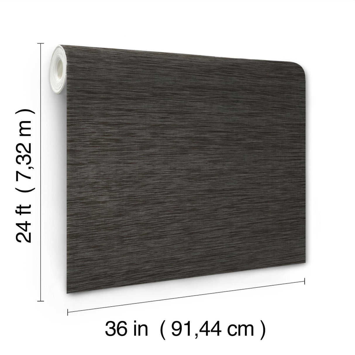 Ronald Redding Horizon Paperweave Black Black Wallpaper