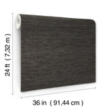 Ronald Redding Horizon Paperweave Black Black Wallpaper