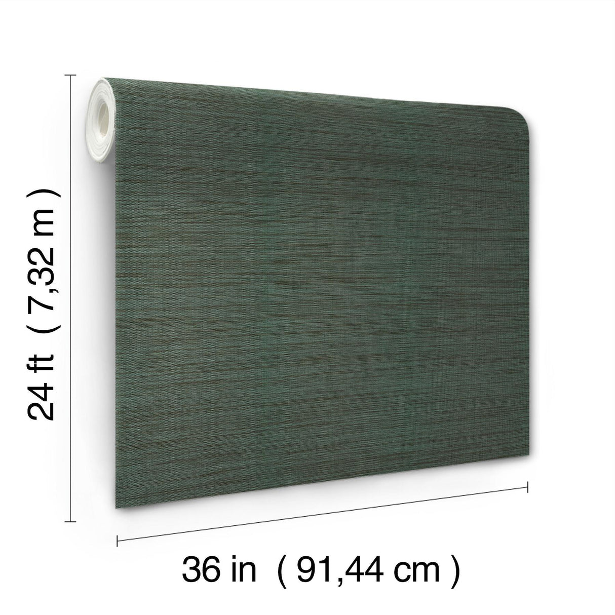 Ronald Redding Horizon Paperweave Green Green Wallpaper